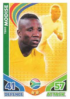 Teko Modise South Africa 2010 World Cup Match Attax #218